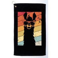 Llama Retro Style Alpaca Golf Towel