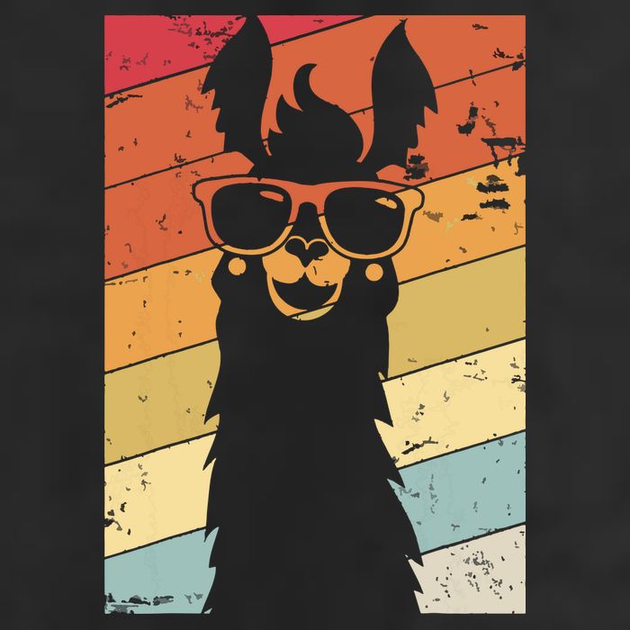 Llama Retro Style Alpaca Golf Towel