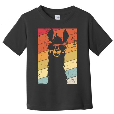Llama Retro Style Alpaca Toddler T-Shirt
