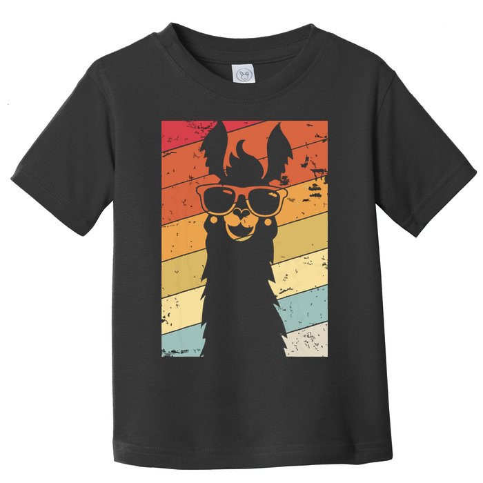 Llama Retro Style Alpaca Toddler T-Shirt