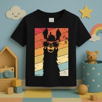 Llama Retro Style Alpaca Toddler T-Shirt