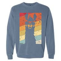 Llama Retro Style Alpaca Garment-Dyed Sweatshirt