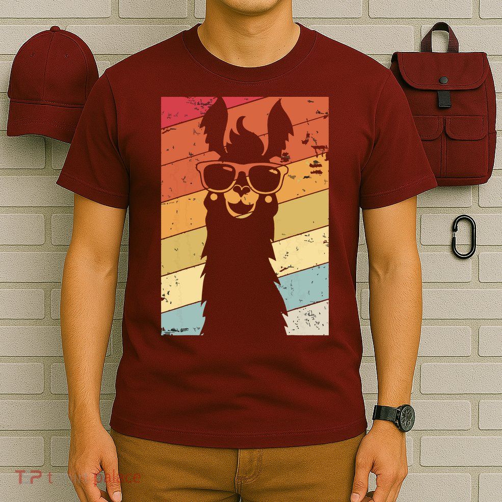 Llama Retro Style Alpaca T-Shirt