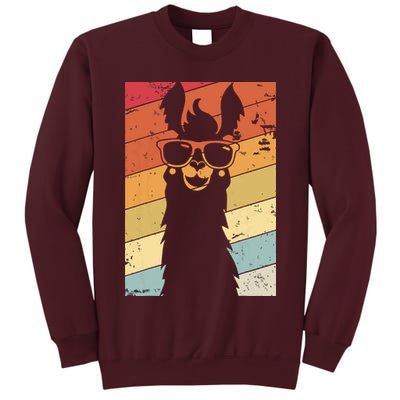 Llama Retro Style Alpaca Tall Sweatshirt