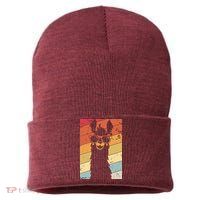 Llama Retro Style Alpaca Sustainable Knit Beanie