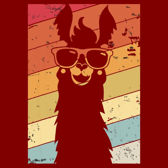 Llama Retro Style Alpaca Full Zip Hoodie