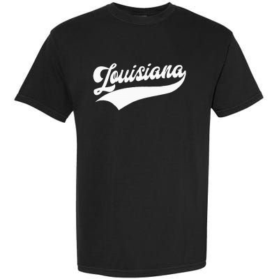 Louisiana Retro Throwback Design Garment-Dyed Heavyweight T-Shirt