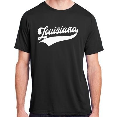 Louisiana Retro Throwback Design Adult ChromaSoft Performance T-Shirt