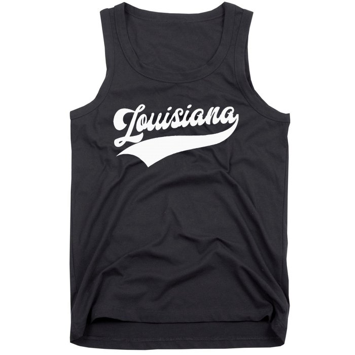 Louisiana Retro Throwback Design Tank Top