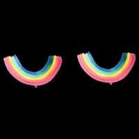 Lgbt Rainbow Titties Funny Flexfit Unipanel Trucker Cap