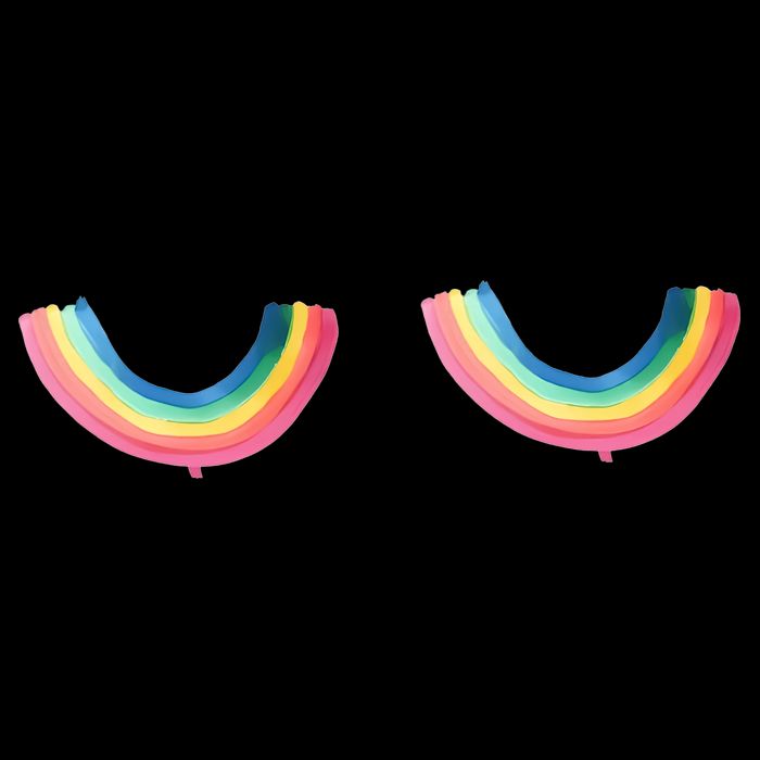 Lgbt Rainbow Titties Funny Flexfit Unipanel Trucker Cap