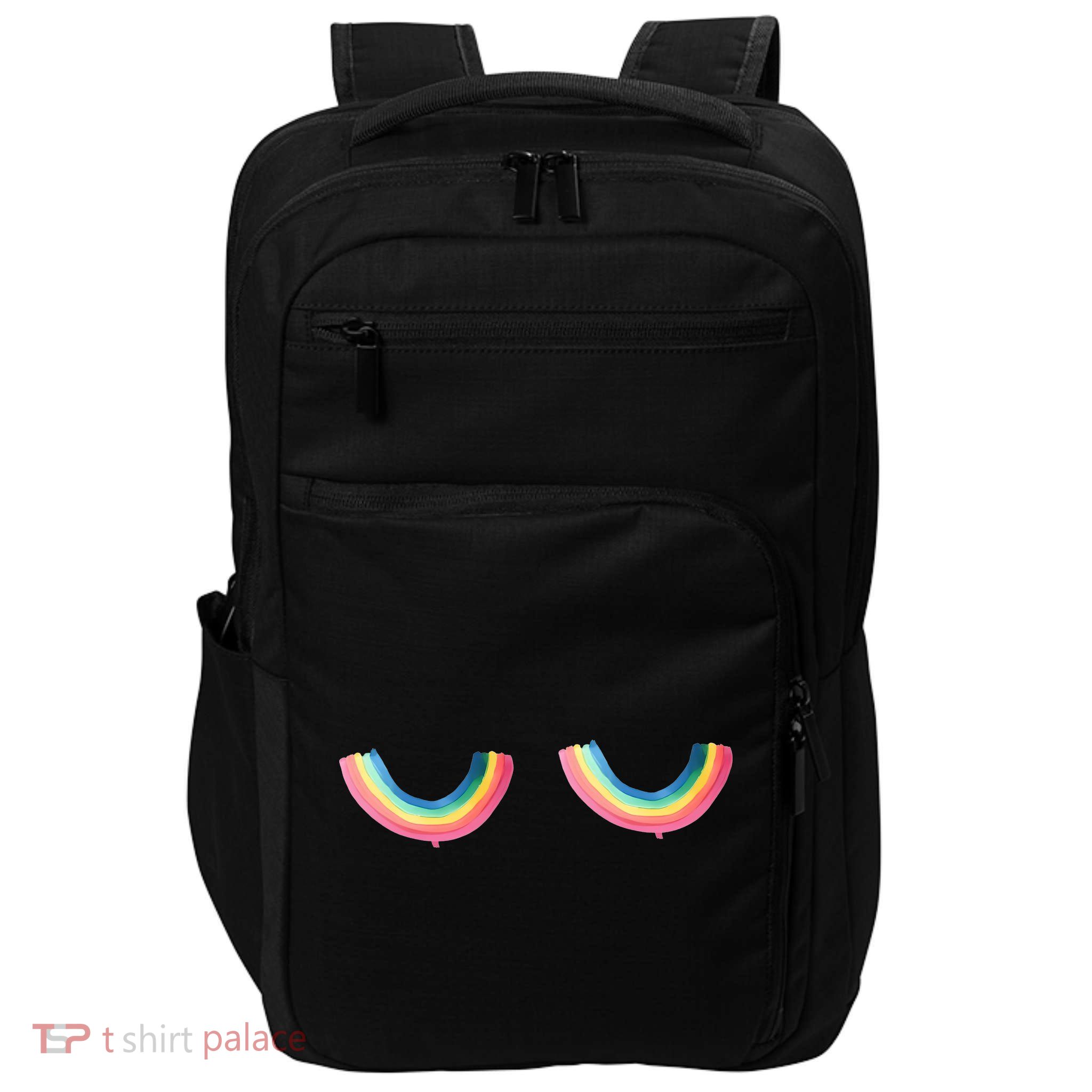 Lgbt Rainbow Titties Funny Impact Tech Backpack