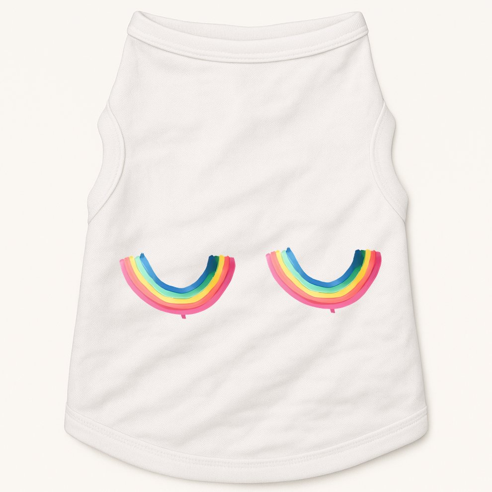 Lgbt Rainbow Titties Funny Doggie Tank