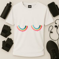Lgbt Rainbow Titties Funny Cooling Performance Crew T-Shirt