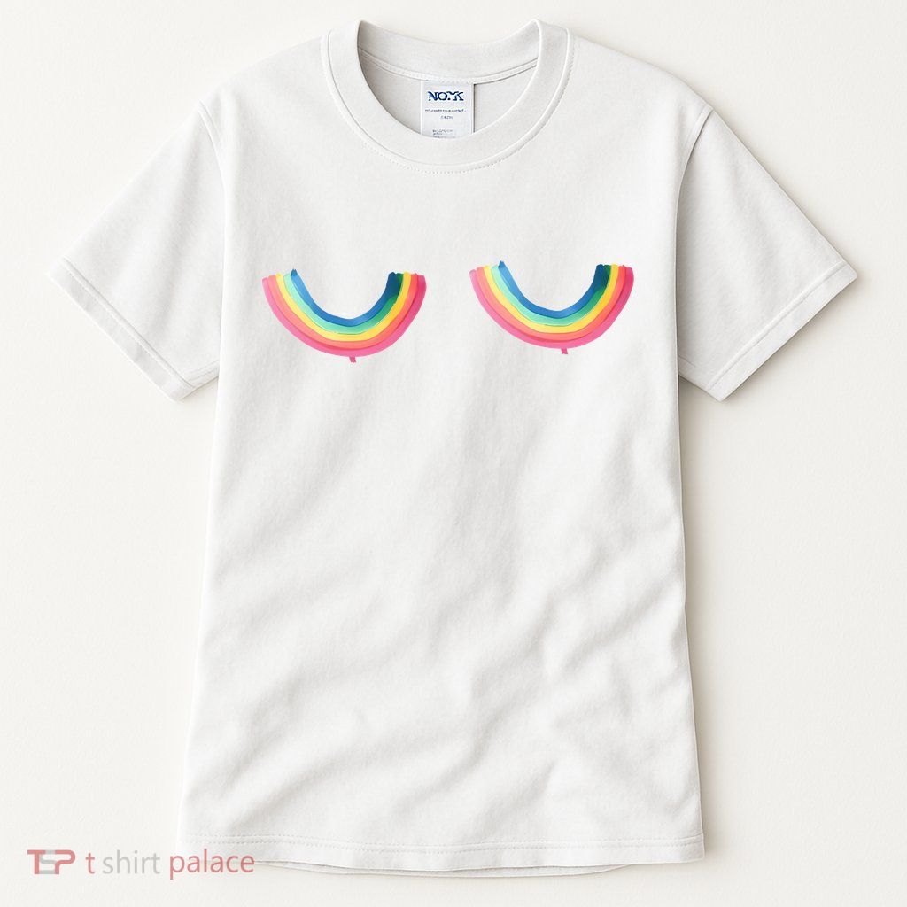 Lgbt Rainbow Titties Funny Tall T-Shirt