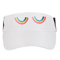 Lgbt Rainbow Titties Funny Adult Drive Performance Visor
