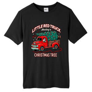 Little Red Truck Hauling A Christmas Tree Tall Fusion ChromaSoft Performance T-Shirt