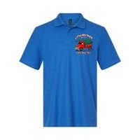 Little Red Truck Hauling A Christmas Tree Softstyle Adult Sport Polo