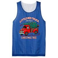 Little Red Truck Hauling A Christmas Tree Mesh Reversible Basketball Jersey Tank