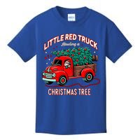 Little Red Truck Hauling A Christmas Tree Kids T-Shirt