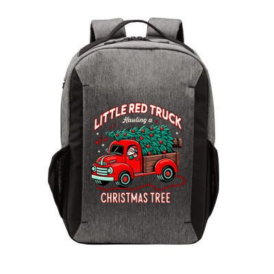 Little Red Truck Hauling A Christmas Tree Vector Backpack