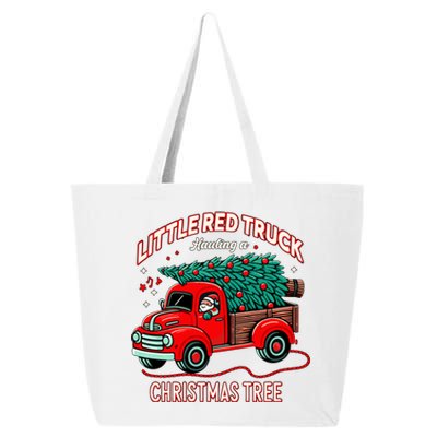 Little Red Truck Hauling A Christmas Tree 25L Jumbo Tote