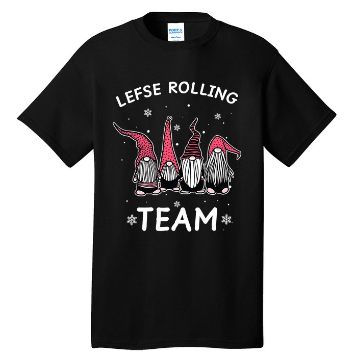 Lefse Rolling Team God Jul Gnome Gifts Christmas Pajama Tall T-Shirt