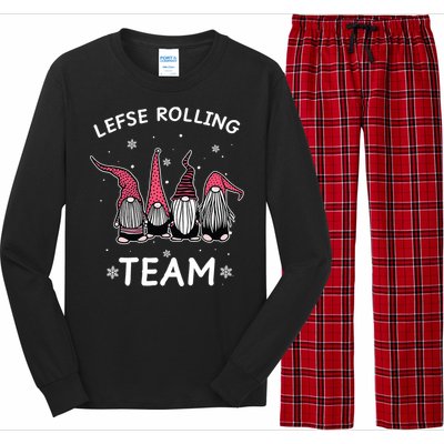 Lefse Rolling Team God Jul Gnome Gifts Christmas Pajama Long Sleeve Pajama Set