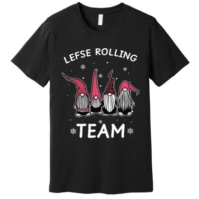 Lefse Rolling Team God Jul Gnome Gifts Christmas Pajama Premium T-Shirt