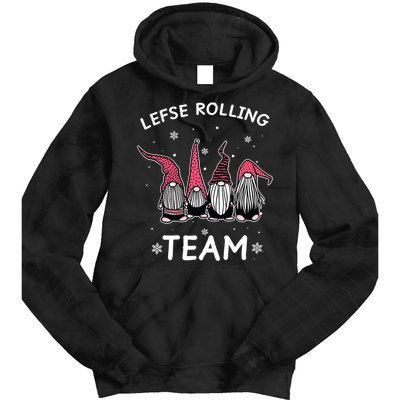 Lefse Rolling Team God Jul Gnome Gifts Christmas Pajama Tie Dye Hoodie