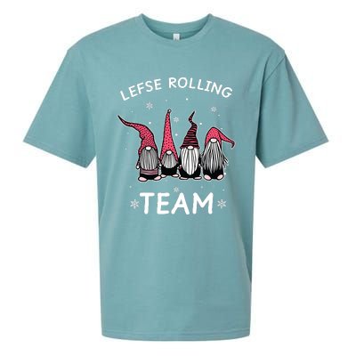 Lefse Rolling Team God Jul Gnome Gifts Christmas Pajama Sueded Cloud Jersey T-Shirt