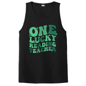 Lucky Reading Teacher St Patrick's Day Reading Specialist Gift PosiCharge Competitor Tank