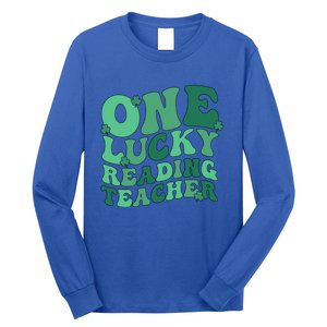 Lucky Reading Teacher St Patrick's Day Reading Specialist Gift Long Sleeve Shirt