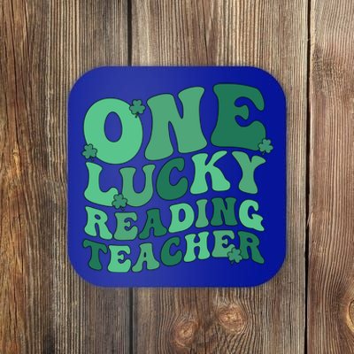 Lucky Reading Teacher St Patrick's Day Reading Specialist Gift Coaster