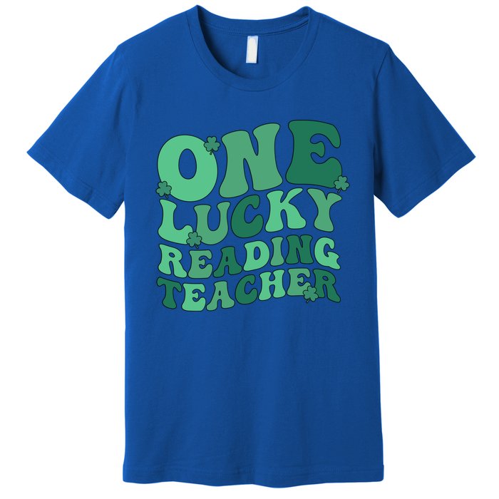 Lucky Reading Teacher St Patrick's Day Reading Specialist Gift Premium T-Shirt