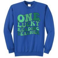 Lucky Reading Teacher St Patrick's Day Reading Specialist Gift Tall Sweatshirt