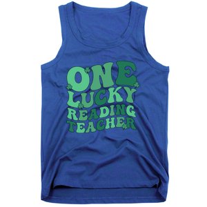 Lucky Reading Teacher St Patrick's Day Reading Specialist Gift Tank Top