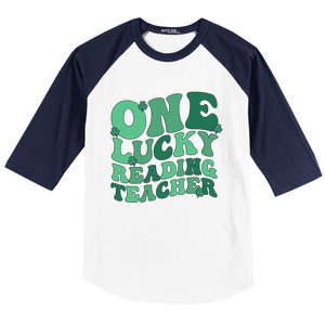 Lucky Reading Teacher St Patrick's Day Reading Specialist Gift Baseball Sleeve Shirt