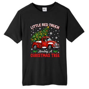 Little Red Truck Hauling A Christmas Tree Gift Tall Fusion ChromaSoft Performance T-Shirt