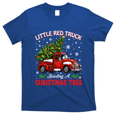 Little Red Truck Hauling A Christmas Tree Gift T-Shirt