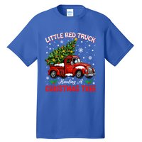 Little Red Truck Hauling A Christmas Tree Gift Tall T-Shirt