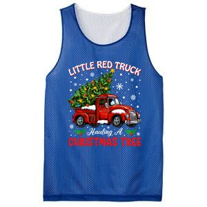 Little Red Truck Hauling A Christmas Tree Gift Mesh Reversible Basketball Jersey Tank