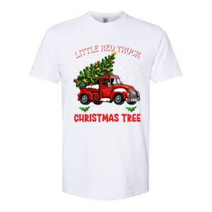 Little Red Truck Hauling A Christmas Tree Gift Softstyle CVC T-Shirt