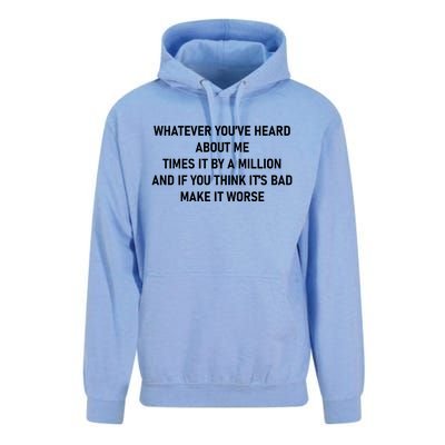 Love Reality Tv Show Quote Whatever You Heard About Me Unisex Surf Hoodie