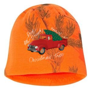 Little Red Truck Hauling A Christmas Tree Gift Kati - Camo Knit Beanie