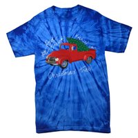 Little Red Truck Hauling A Christmas Tree Gift Tie-Dye T-Shirt