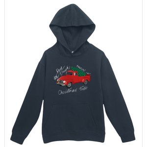 Little Red Truck Hauling A Christmas Tree Gift Urban Pullover Hoodie