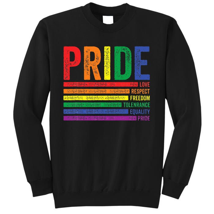 Love Respect Tolerance Freedom Equality Pride Lgbt Gay Sweatshirt