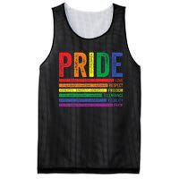 Love Respect Tolerance Freedom Equality Pride Lgbt Gay Mesh Reversible Basketball Jersey Tank