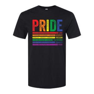 Love Respect Tolerance Freedom Equality Pride Lgbt Gay Softstyle CVC T-Shirt